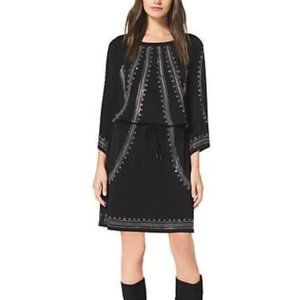 Michael Kors Embellished Blouson Jersey Dress